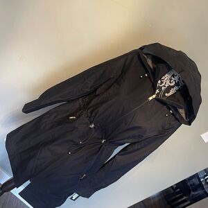 London Fog Trench Coat NEW Small Black